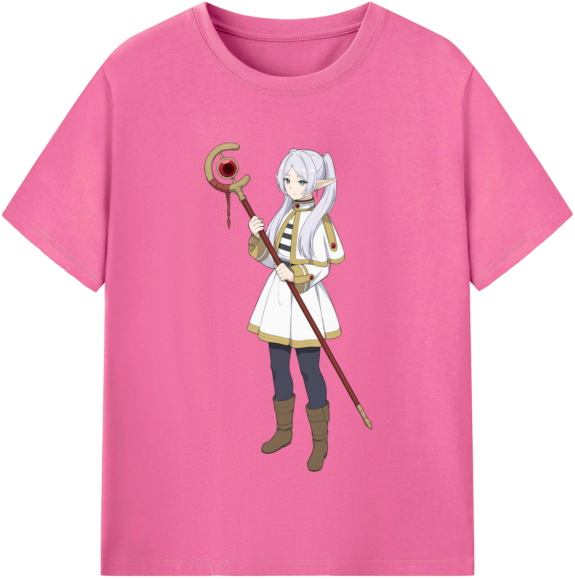 （画像用） 葬送のフリーレン Frieren レディースカジュアルプリントTシャツ（綿100％）